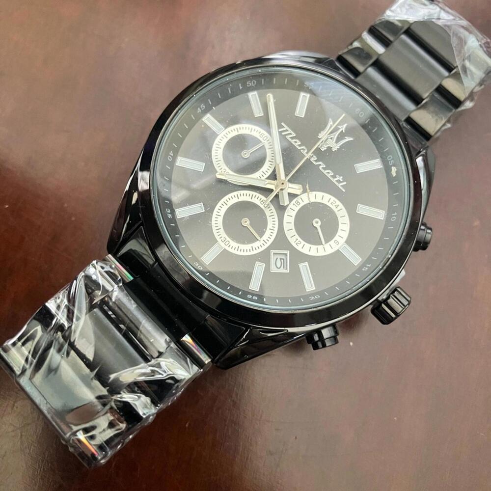 Maserati Competizione 8851121003-9788 Gloss Black Chronograph Mens dress Watch